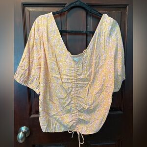 H&M Floral Ruched Women's Top